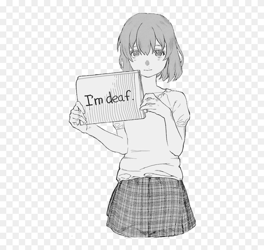 Imdeaf - Shoko A Silent Voice Manga, HD Png Download - 500x717 ...