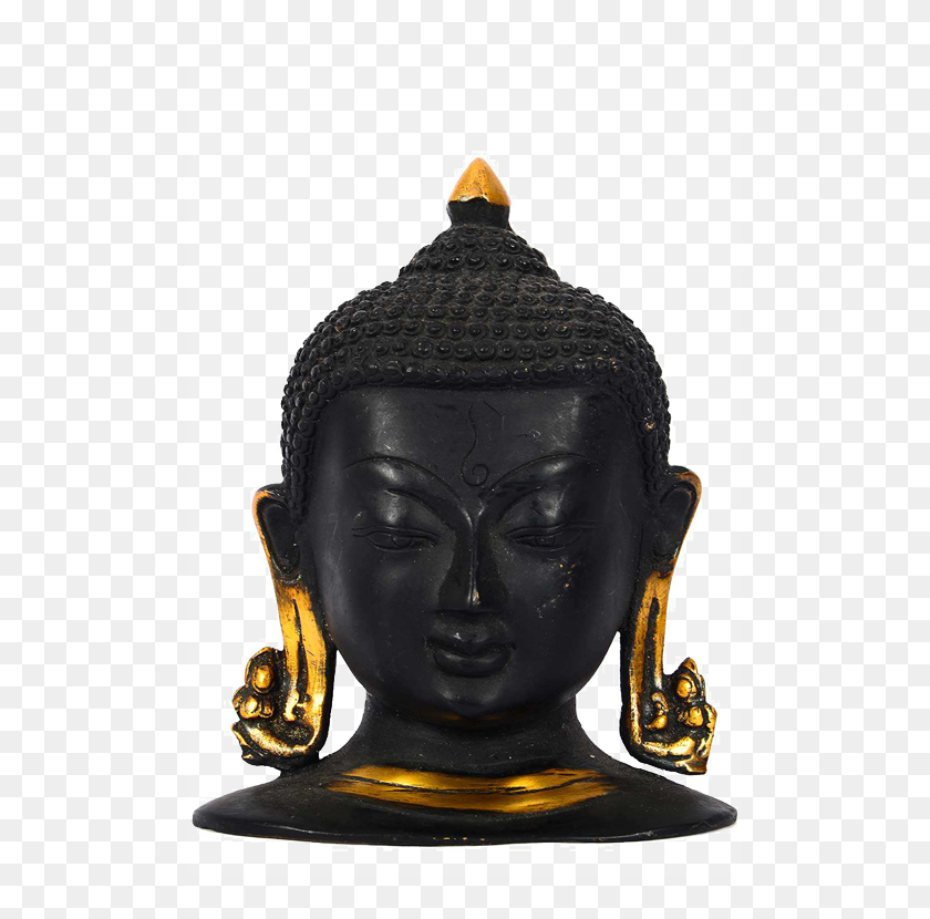 Black Buddha Face Decorative Piece - Black Buddha, Hd Png Download 