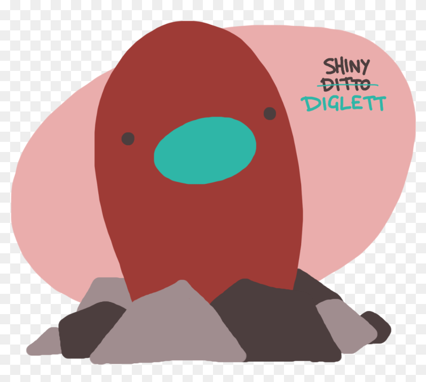 A Shiny Diglett With A Ditto Face But It's Definitely - Illustration ...