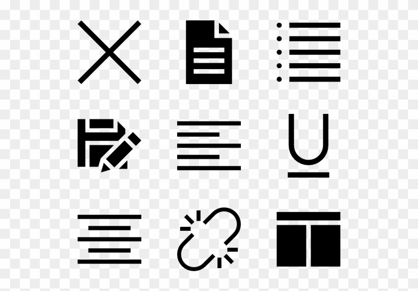 Text Editor Symbols Text Edit Icon Set Hd Png Download 600x564