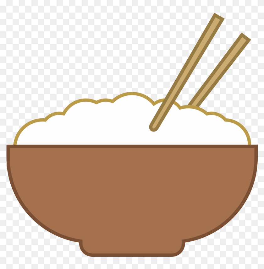 It's A Logo Of Rice Bowl Reduced To An Image Of A - Bowl Of Rice Vector ...