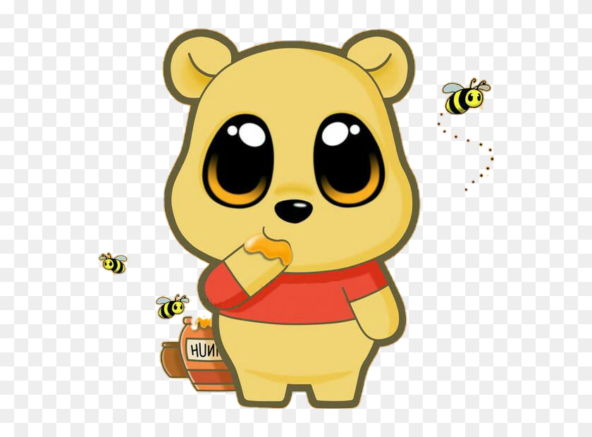 Pooh Ursinhopooh Honey Bear Bee Abelha Mel Cute Disney Cartoon Characters Hd Png Download 562x540 Pinpng