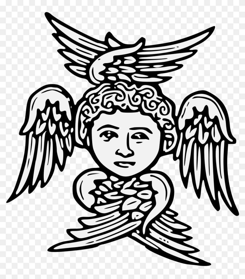 Illustration , Png Download - Angel Face Black And White, Transparent ...