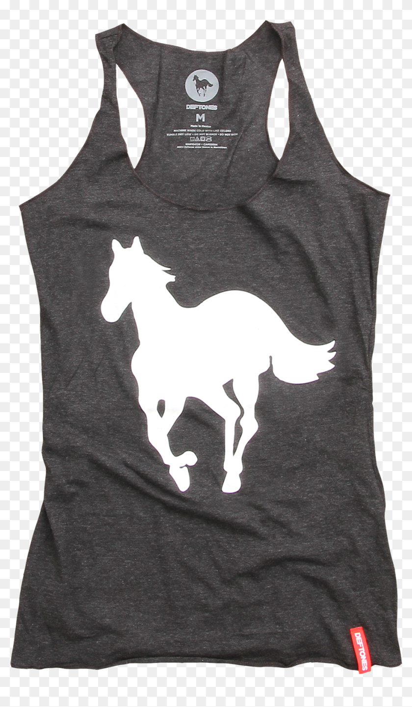 White Pony Racer Back Women's Black Tank Top $30 - Deftones White Pony