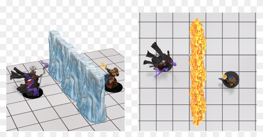 Dungeons Dragons Minis Spell Effects Wall Of Fire Cartoon HD Png Download X