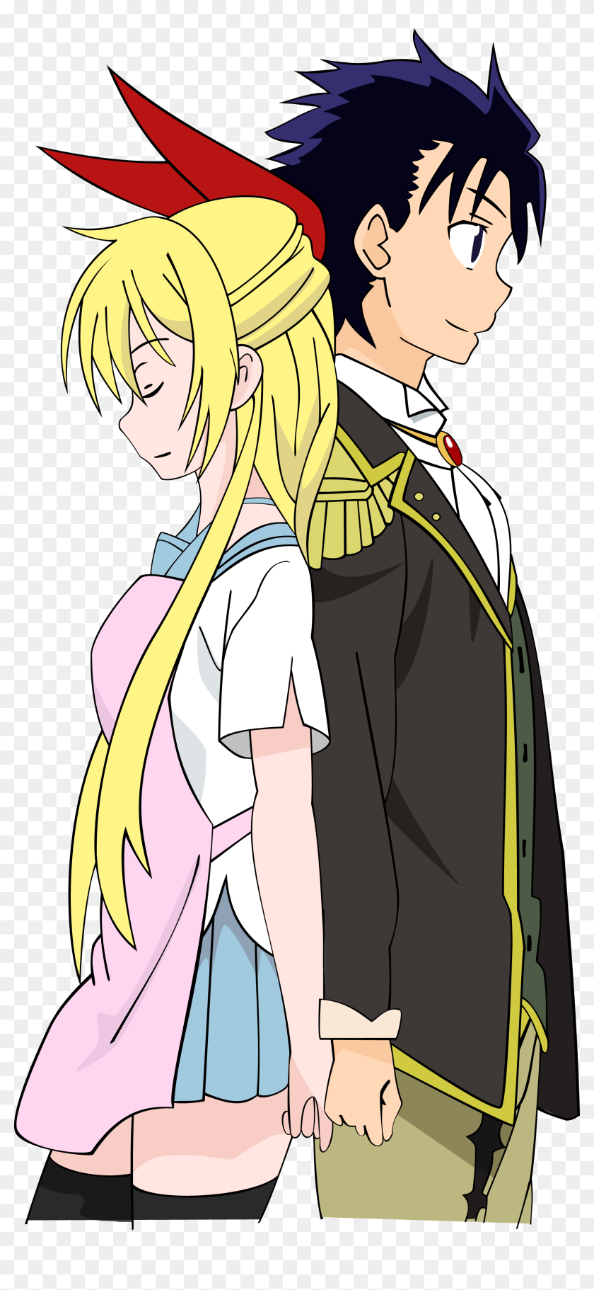 Transparent Png - <b>Chitoge</b> X <b>Raku</b> Png, Png Download(1861x3950) - PinPng.