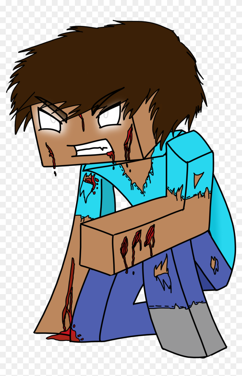 Colored Lineart Katanauser Herobrine Drawing Hero Brine - Cartoon De