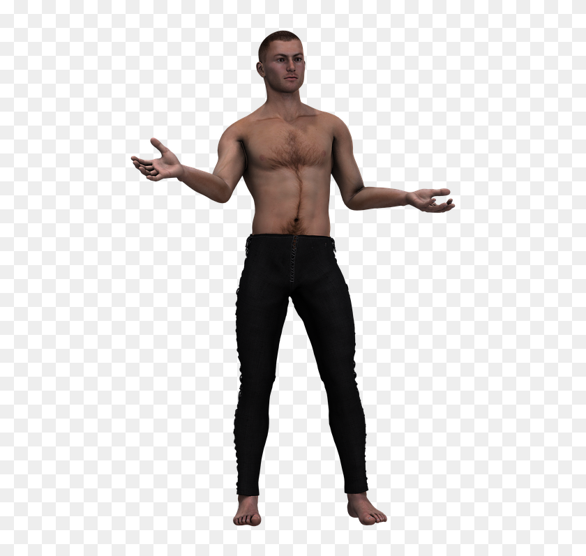 Man Male Person Figure Standing Digital Art Barechested Hd Png