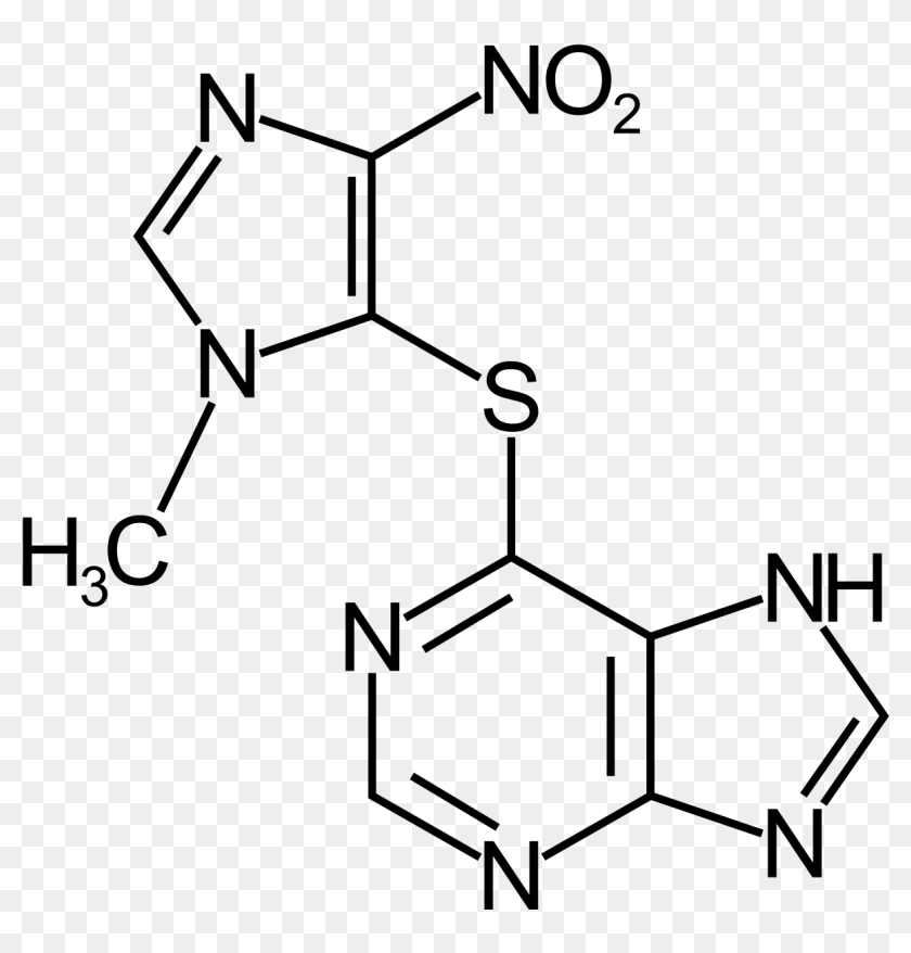 Azatioprina - Mercaptopurine Structure, HD Png Download - 1200x1200 ...