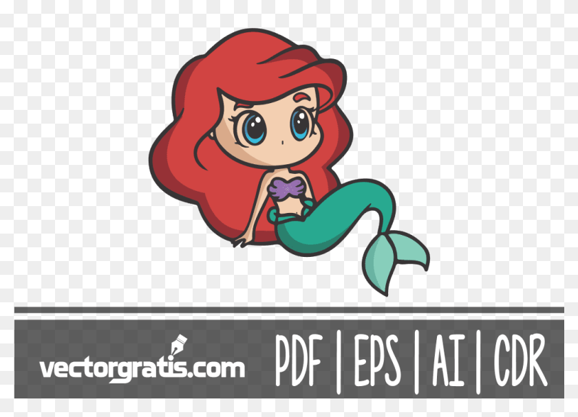 La Sirenita Chibi V1 Ariel Drawing Cute Easy Hd Png Download 1025x692 Pinpng