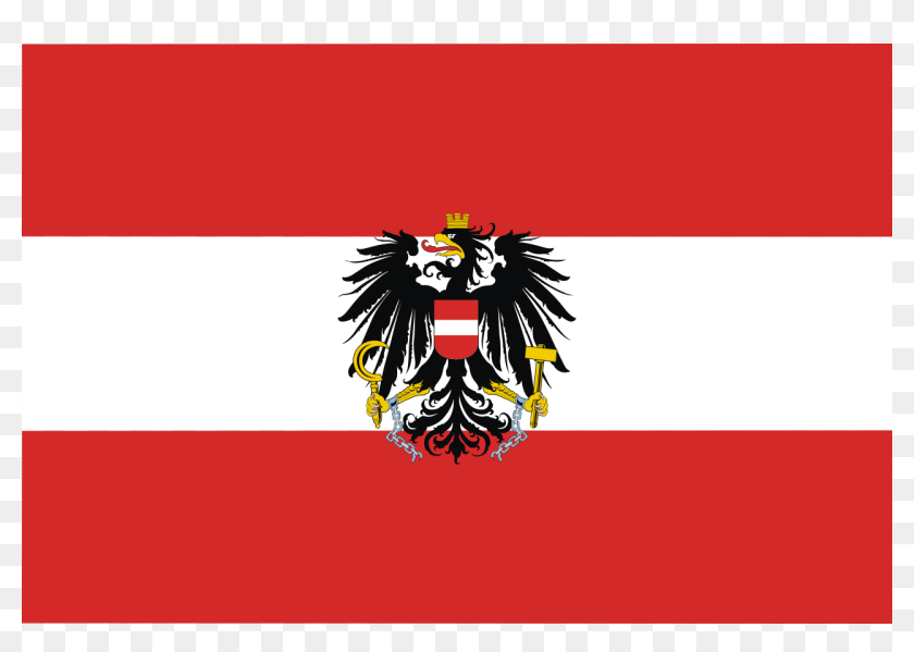 Flag Of Austria - Red White Red Flag With Bird, HD Png Download ...