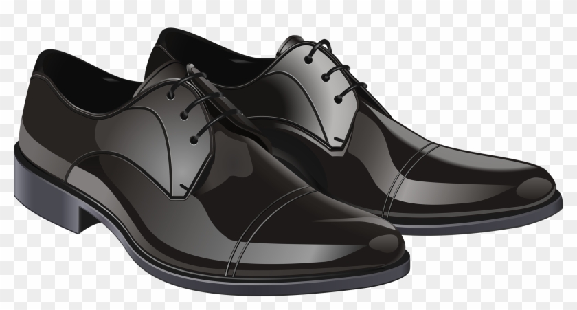Black Elegant Men Shoes Png Clipart - Shoes Clipart Black And White Png ...