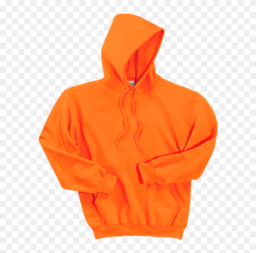 gildan safety orange hoodie