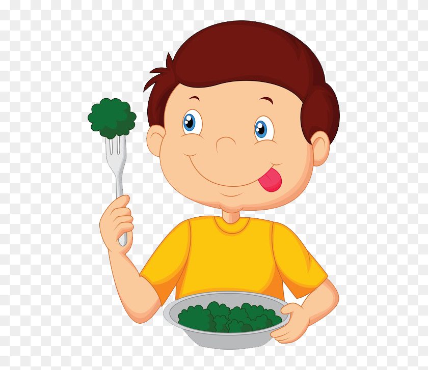 Eat Clipart Child Food - Kid Eating Cartoon Png, Transparent Png ...