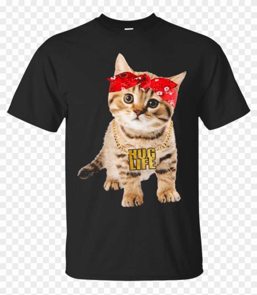 Hug Thug Gangster Life Gold Chain Cat Shirt Gangsta - Rick And Morty ...