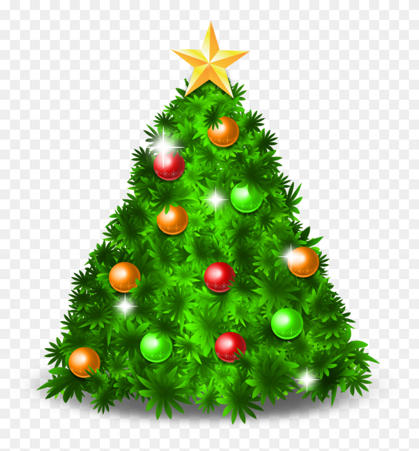 Christmas Tree Icon - Vintage Christmas Tree Clip Art, HD Png Download ...