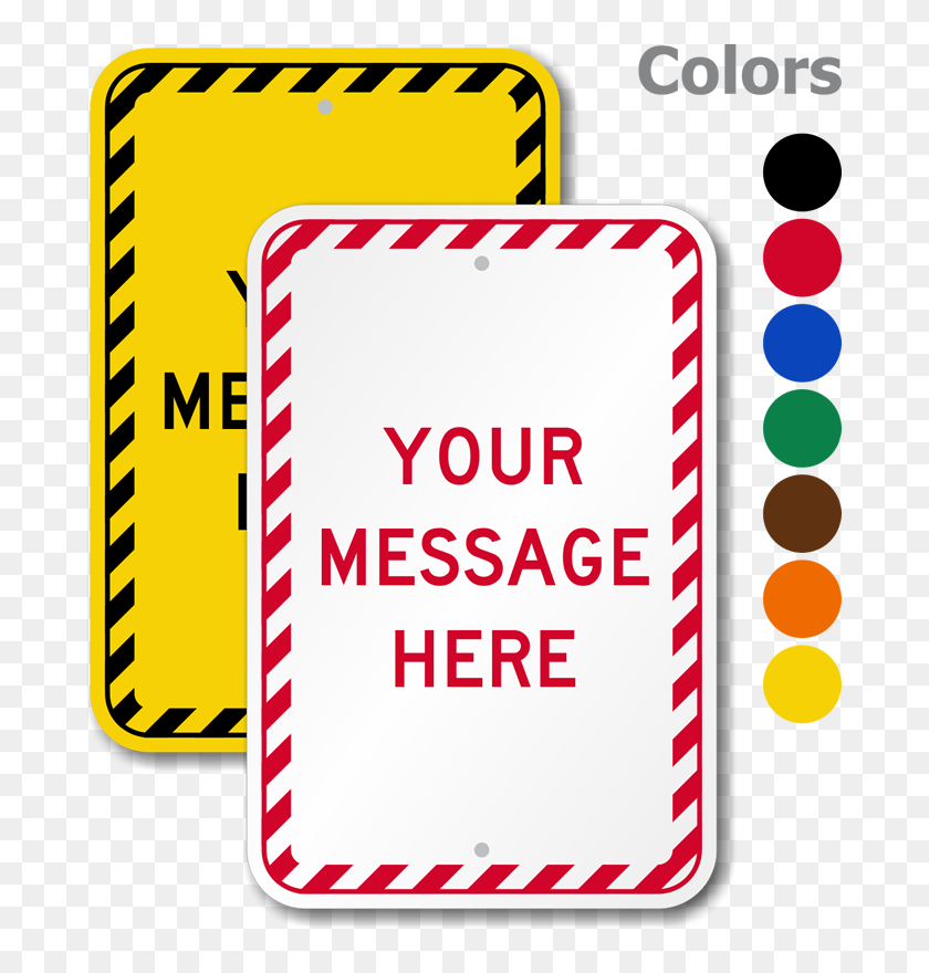 customized vertical signs with striped border customized clipart free printable stop sign template hd png download 683x800 3630481 pinpng