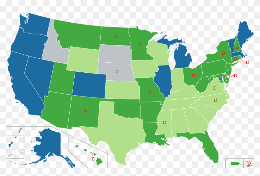 Map Of Us State Cannabis Laws - States With Medical Marijuana, HD Png ...