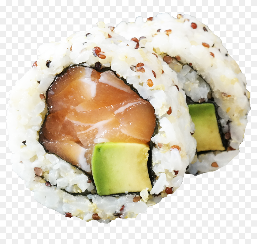 Salmon & Avocado Quinoa Uramaki - California Roll, HD Png ...