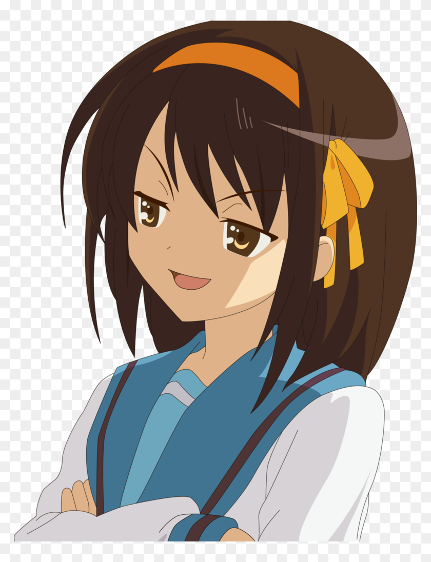 Smug Haruhi - Haruhi Suzumiya Png, Transparent Png - 786x1016 (#3844872 ...