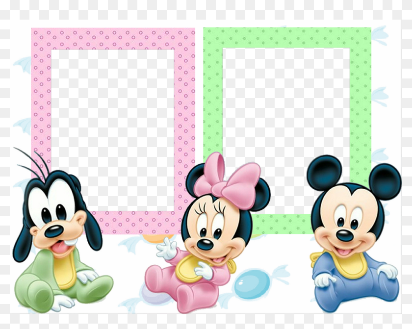 Cuadro De Foto Bebe Disney Mickey Minnie Goofy Baby Hd Png Download 1021x768 Pinpng