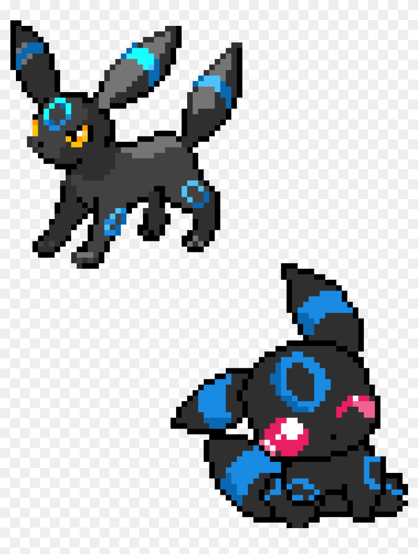 Shiny umbreon pixel art