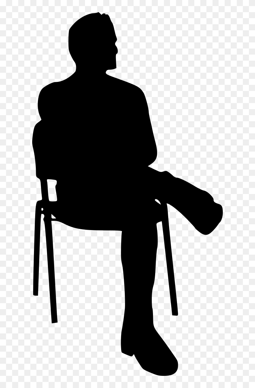 Free Download - Sitting On A Chair Silhouette Png, Transparent Png ...