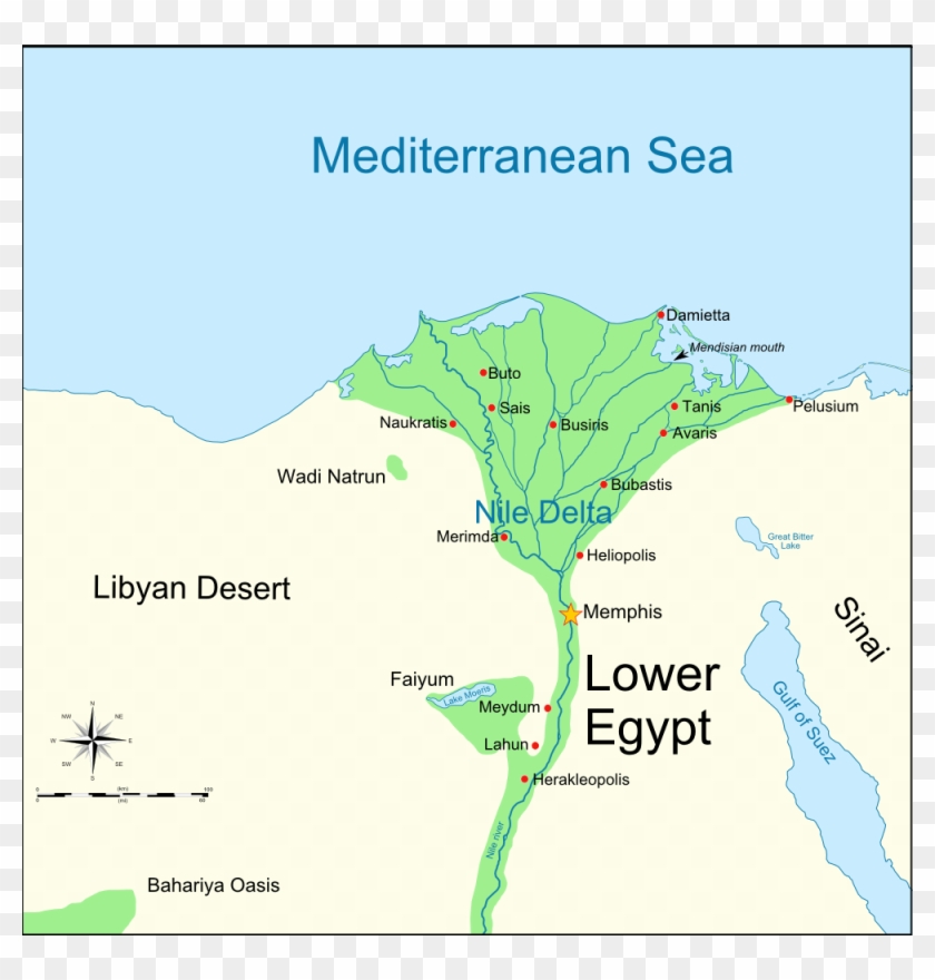 Lower Egypt 460 Bc - Maps Of Goshen Egypt, HD Png Download - 1000x1000 ...