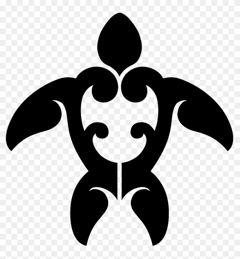 Turtle Step Marker Black - Tribal Turtle, HD Png Download - 900x930 ...