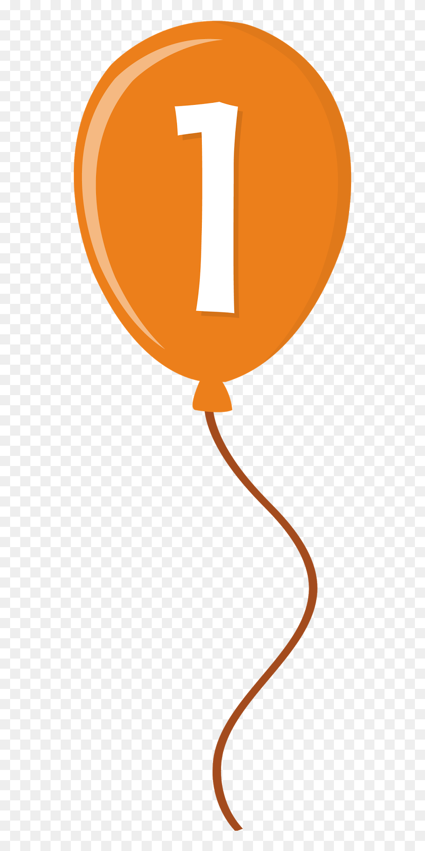 Orange Balloon Clipart - Number 1 Balloon Clipart, HD Png Download ...