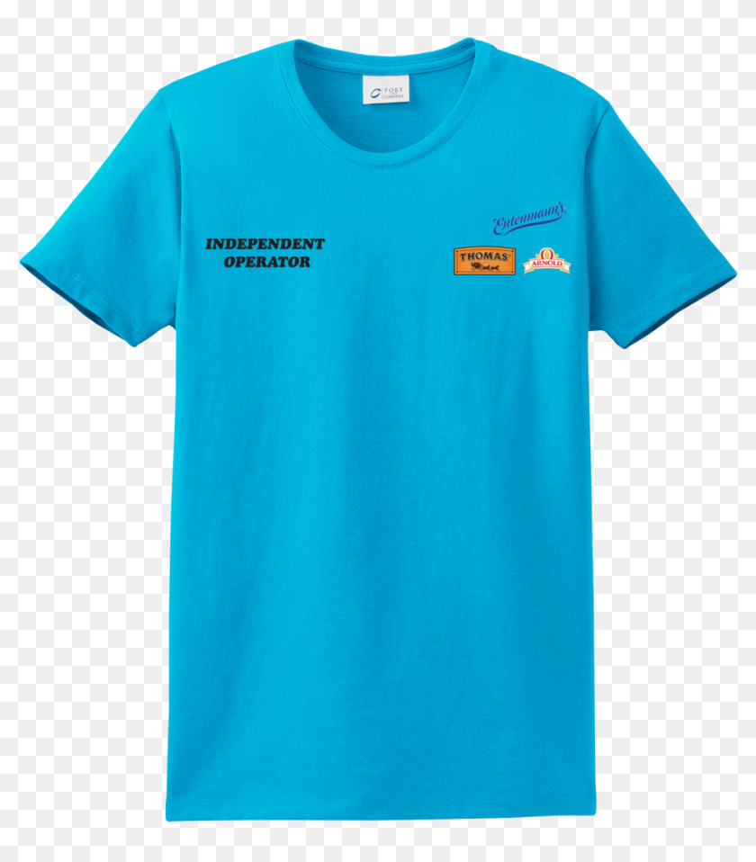 Lpc61 Aquaticblue Flat Front - T Shirt Camimera Roly, HD Png Download ...