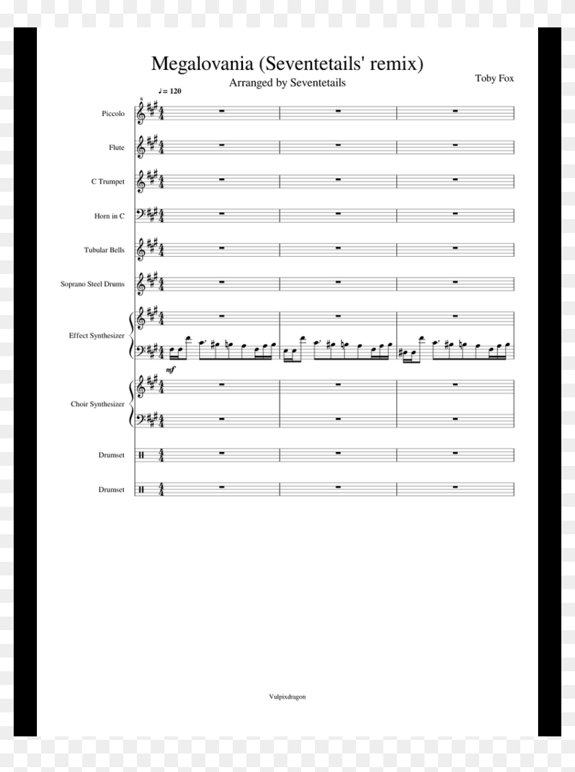 Megalovania Sheet Music For Flute Piccolo Trumpet Statistical Graphics Hd Png Download 850x1100 Pinpng