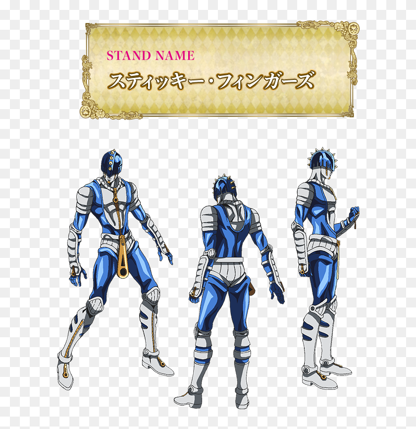 Stand Name スティッキー フィンガーズ スタンド スティッキー フィンガー ズ Hd Png Download 611x802 Pinpng