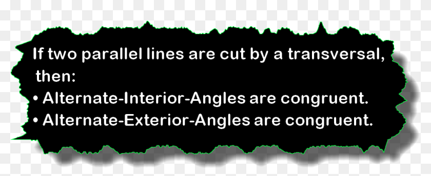 If Two Parallel Lines Are Cut By A Transversal Then Alternate Exterior Angles Congruent Or