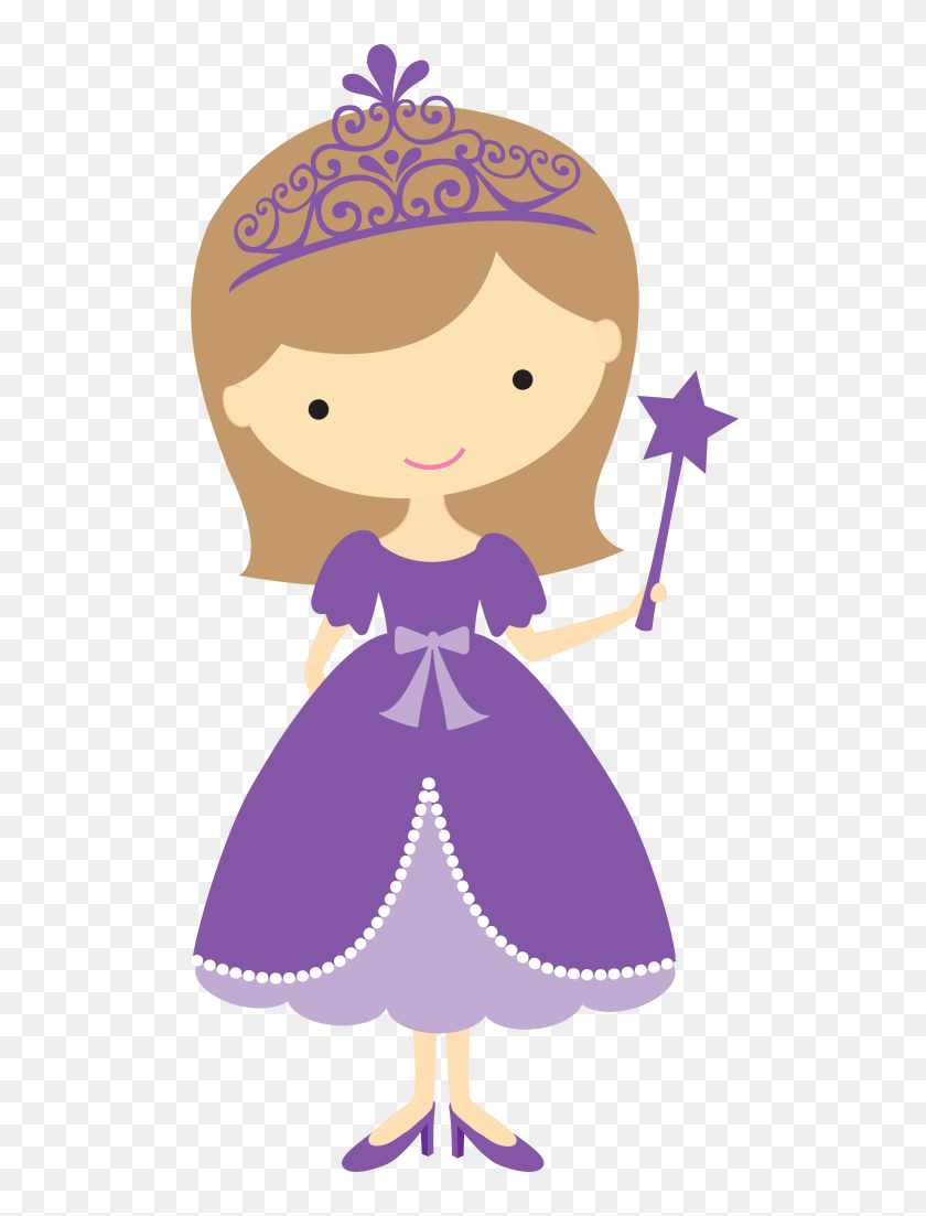 Princess In Purple Dress Clipart, Hd Png Download - 500x1023 (#4172424 