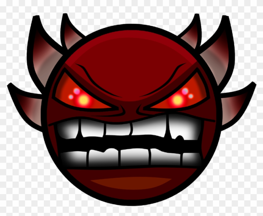 Demon Face Png - Face Demons Geometry Dash, Transparent Png - 1032x774 ...