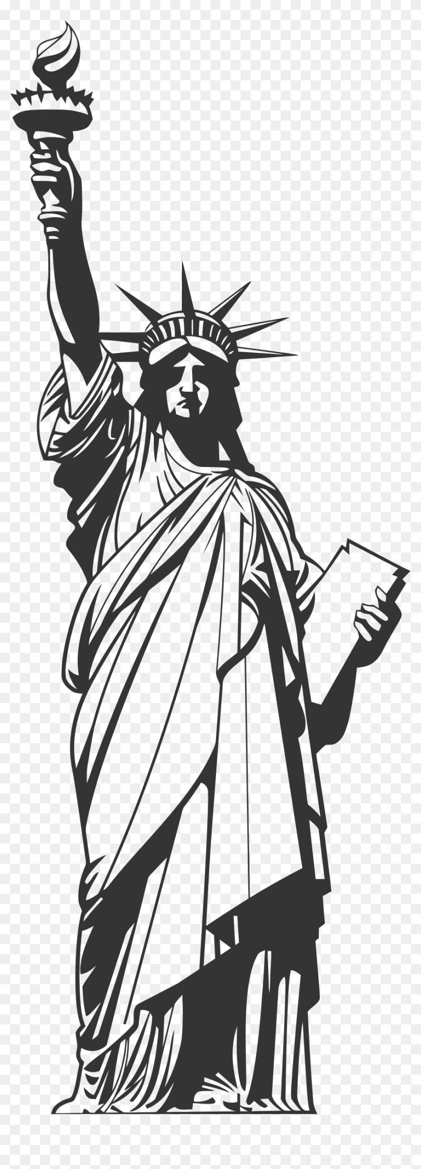 Statue Of Liberty Clipart Line Drawing - Statue Of Liberty Line Art, HD ...