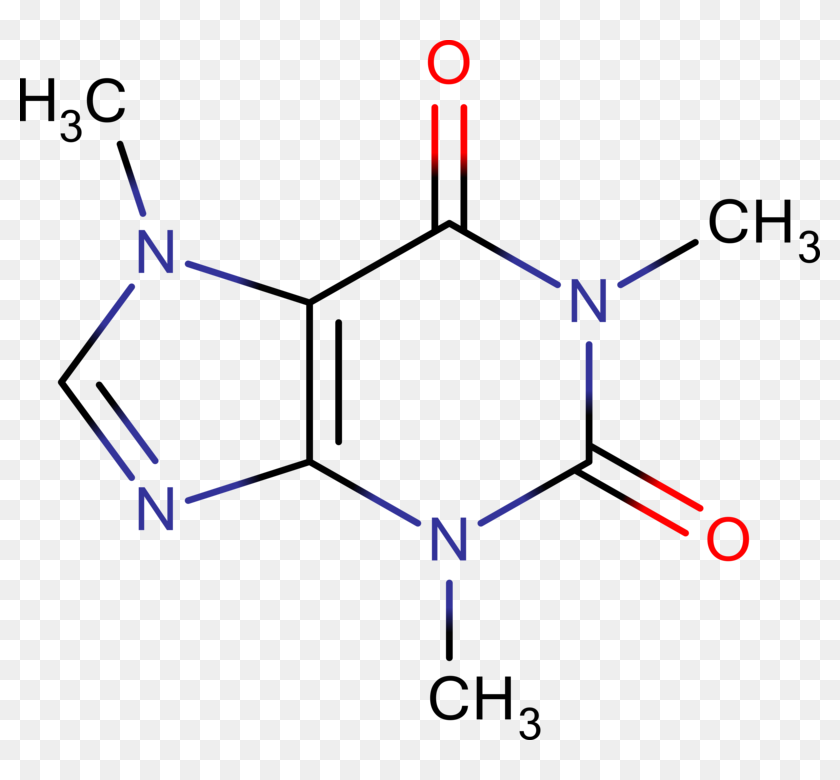 Caffeine - Uracil Structure, HD Png Download - 800x700 (#4295422) - PinPng