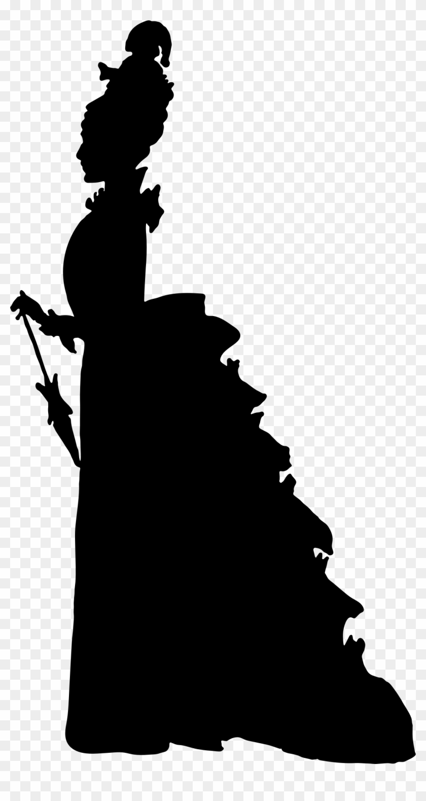 Clipart - Victorian Woman Silhouette Png, Transparent Png - 1269x2326 ...