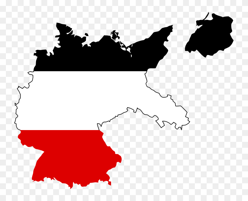 Germany Clipart Map - German Empire Flag Map, HD Png Download - 743x600 ...