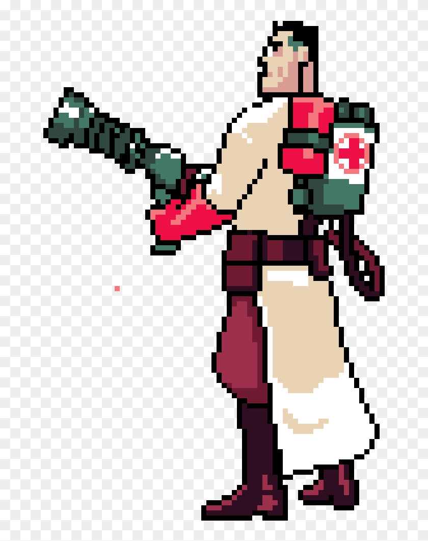 Tf2- The Medic - Tf2 Medic Pixel Art, HD Png Download(810x1090) - PinPng.