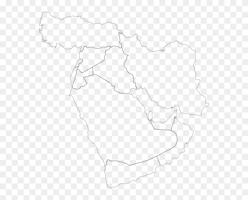 Maps Vector Outline - Outline Map Of Gcc Countries, HD Png Download ...