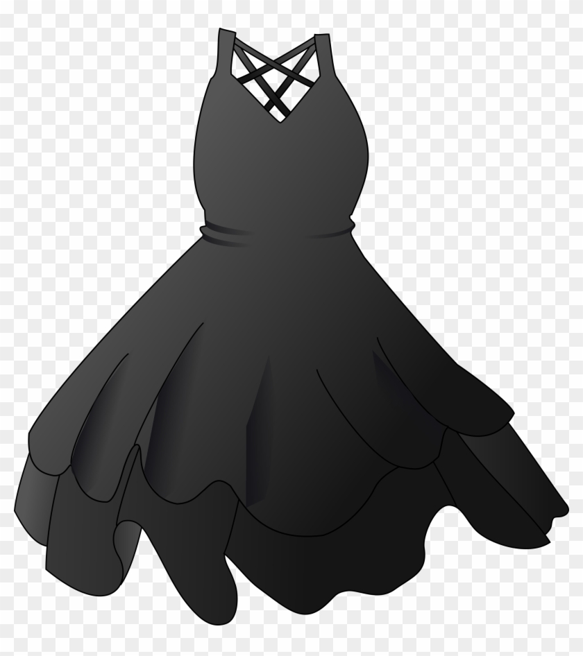 Black Party Dress Little Anime Girl With Gray Hair Hd Png