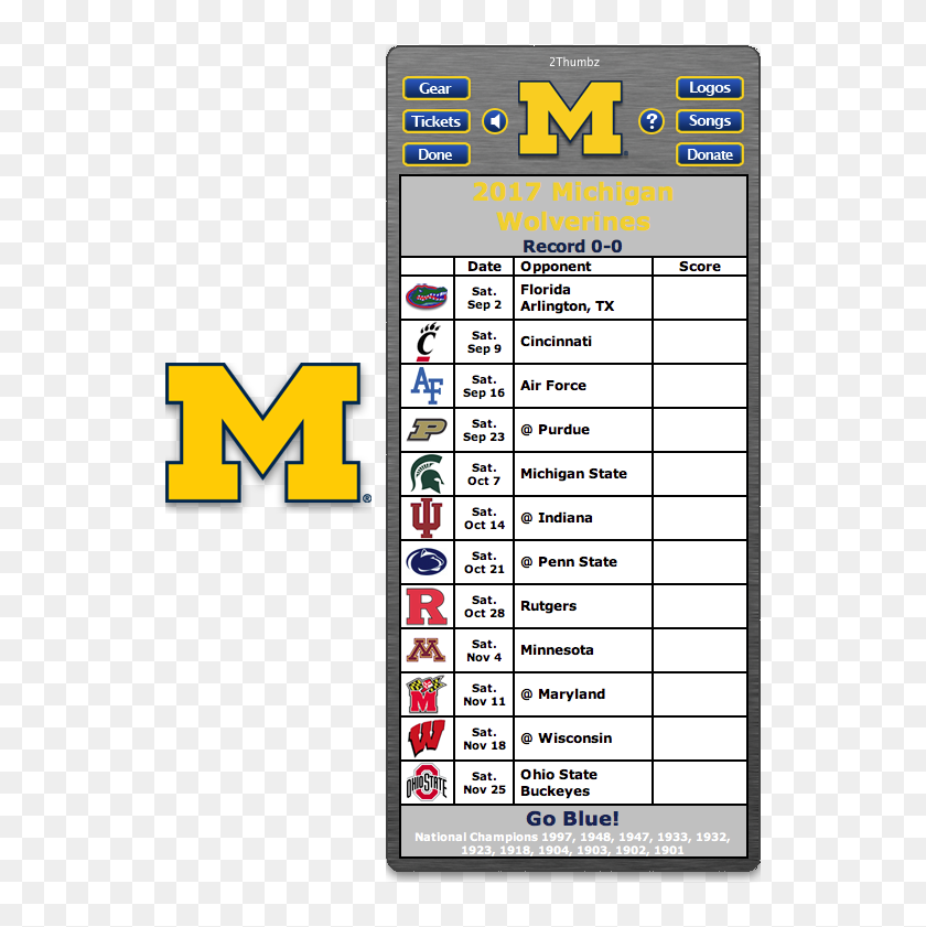 Get Your 2017 Michigan Wolverines Football Schedule Ohio State