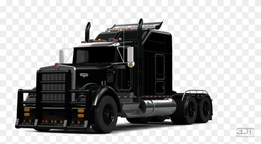 Tuning Of Kenworth W900 Sleeper Cab Truck - Kenworth W900 All Black, HD ...