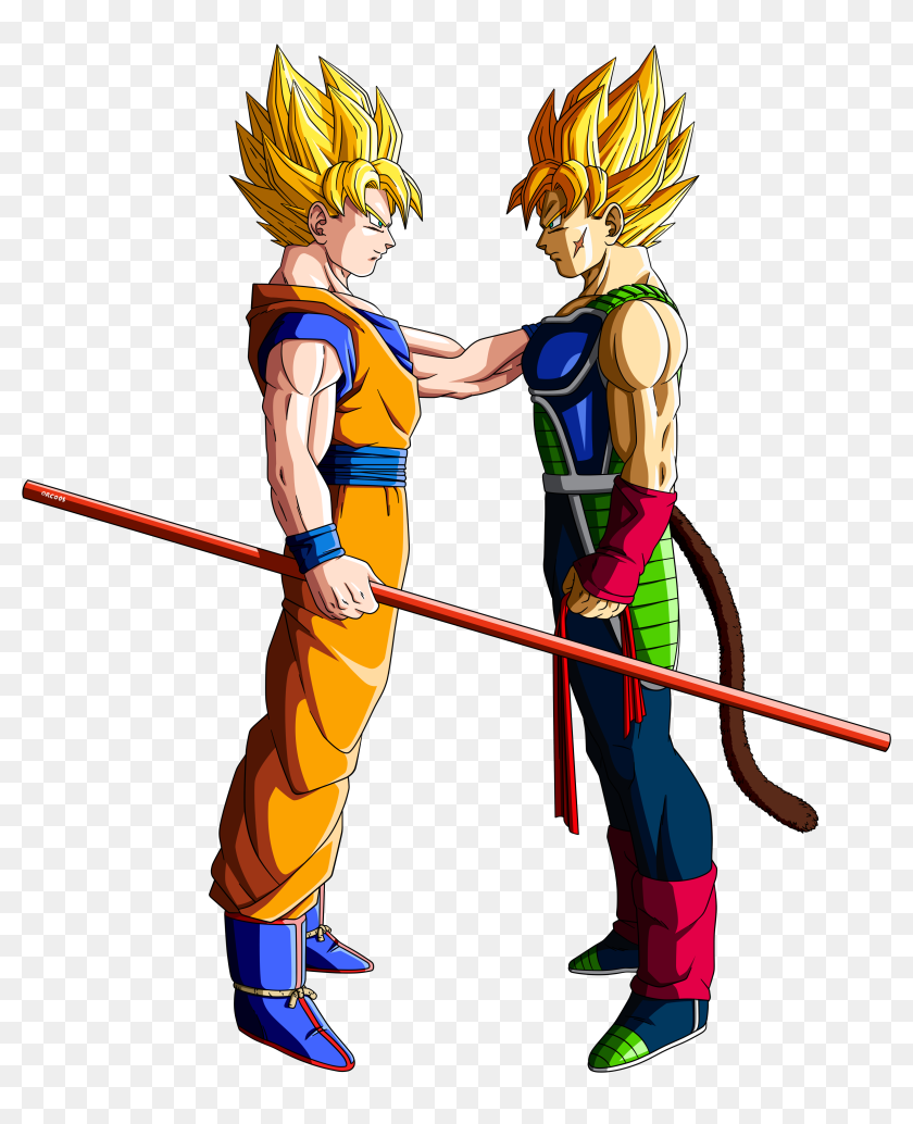 Bardock Vs Goku - Goku And Bardock Ssj, HD Png Download - 3358x4500 ...