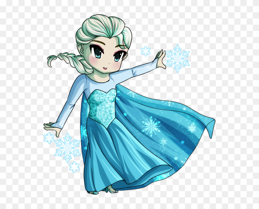 #snowqueen Drawings On Paigeeworld - Elsa Chibi Png, Transparent Png ...