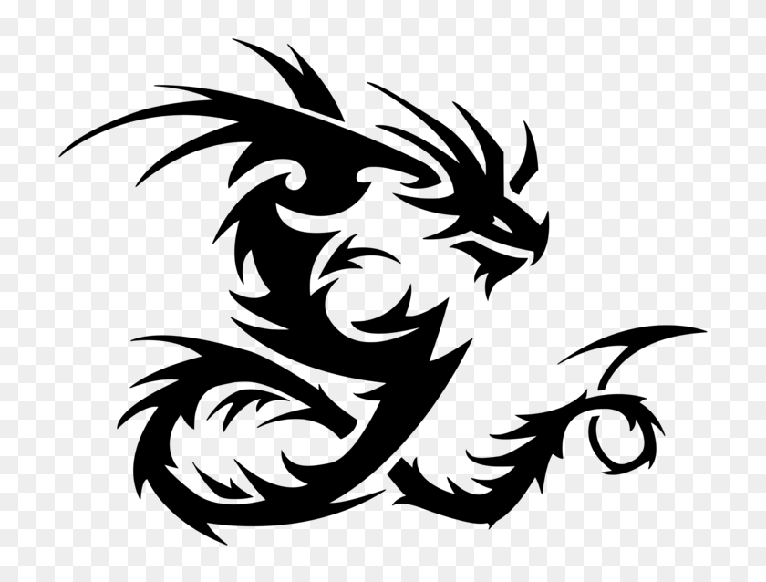 Chinese Dragon Art Japanese Dragon - Black Japanese Dragons, HD Png ...