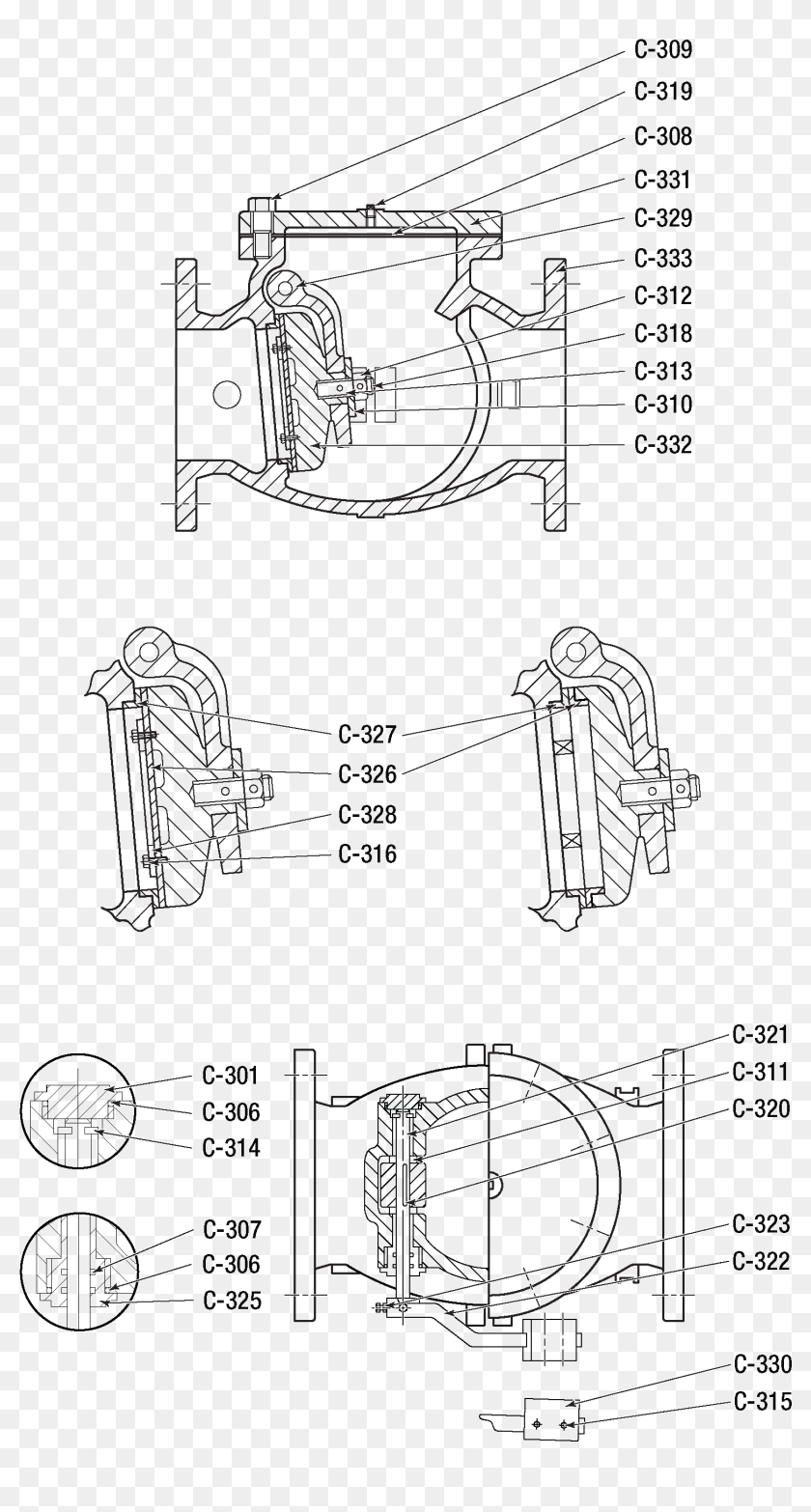 Technical Drawing Png Download Awwa Ansi Psi Rising Stem Transparent Png X