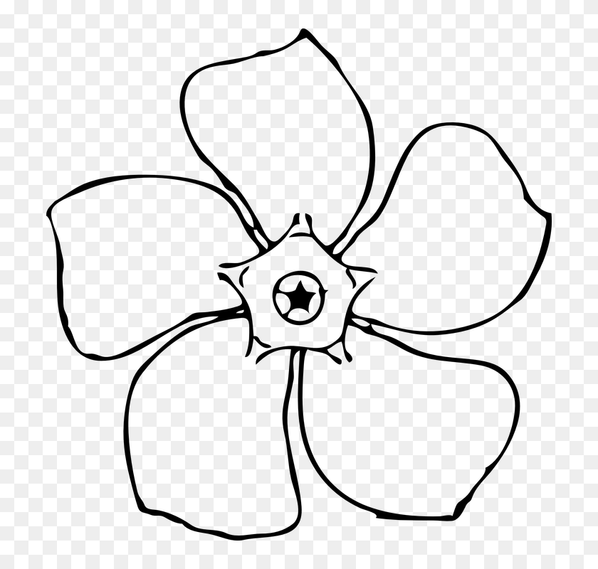 Black And White Flower Clip Art Free Printable